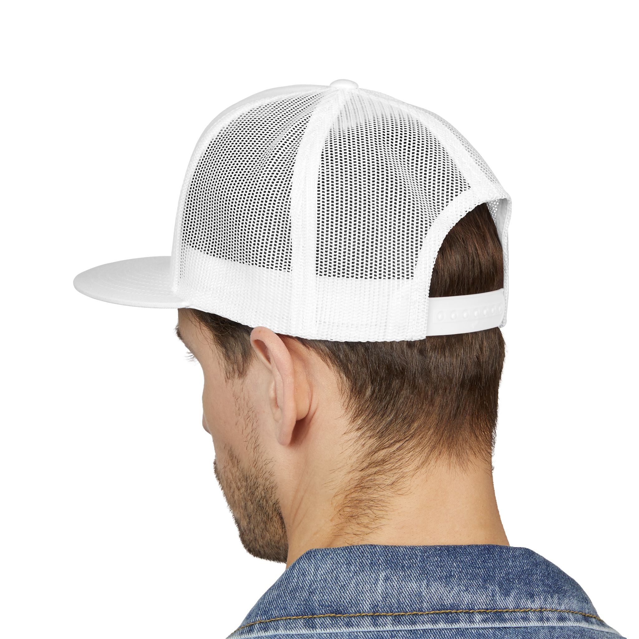 Ethos Kids Astronaut Trucker Cap — White 5-Panel Mesh Hat